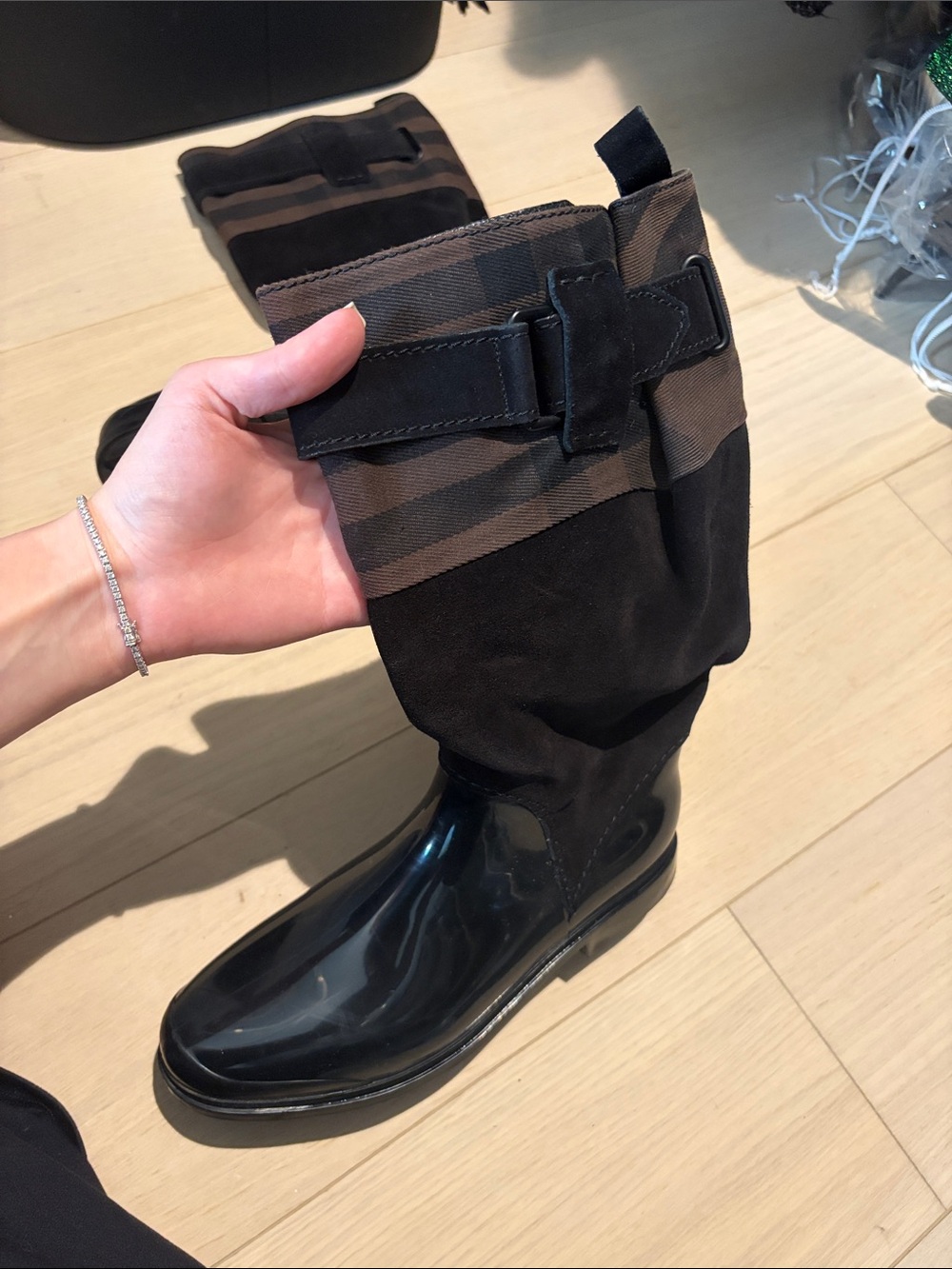 Suede Burberry Rainboots (US 8)